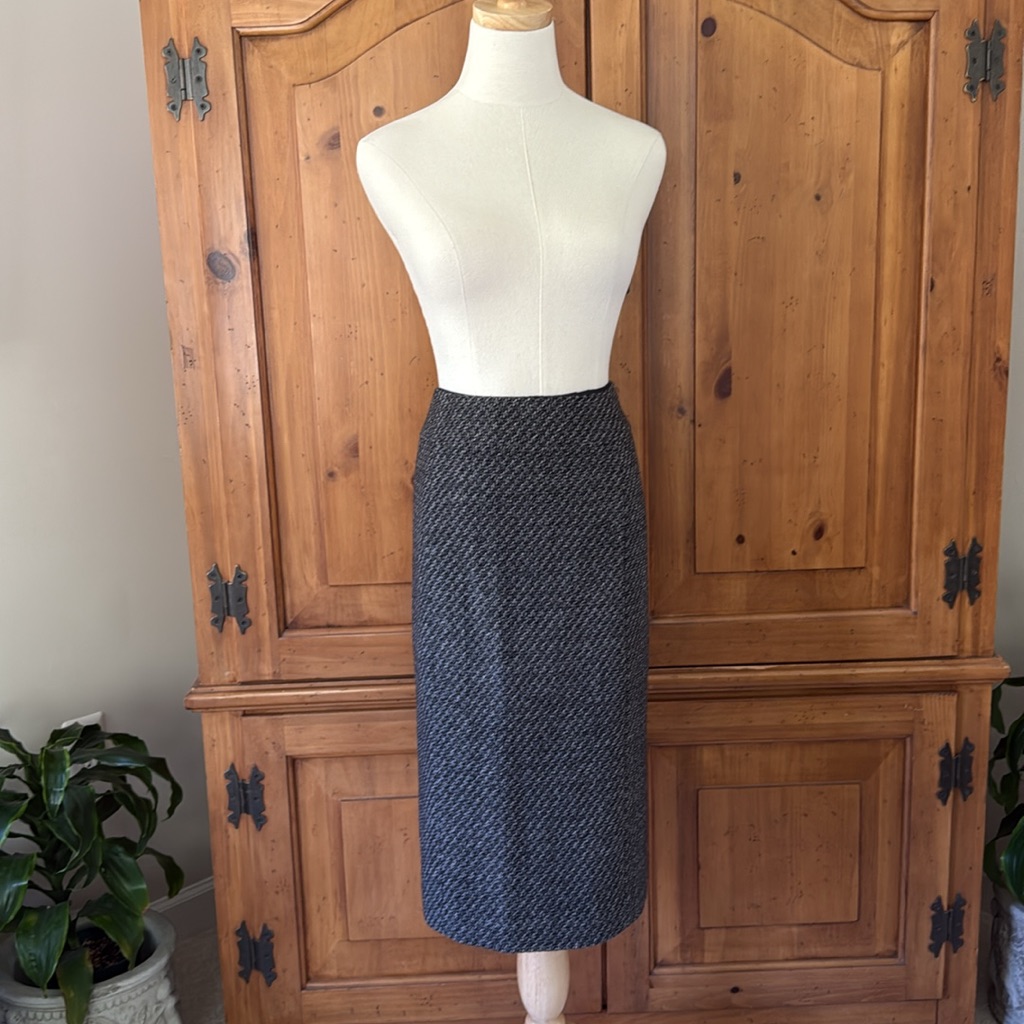 Black/Grey Wool Skirt